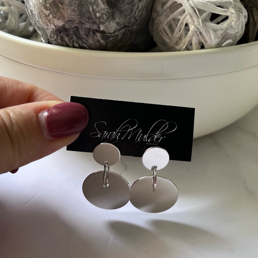 NEW Sarah Mulder silver plated earrings